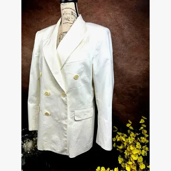 Zadig & Voltaire Vina Coton Blazer - Cream- size 40 (4) - Picture 8 of 16